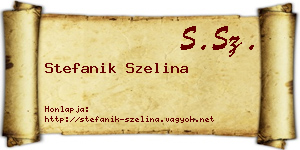 Stefanik Szelina névjegykártya